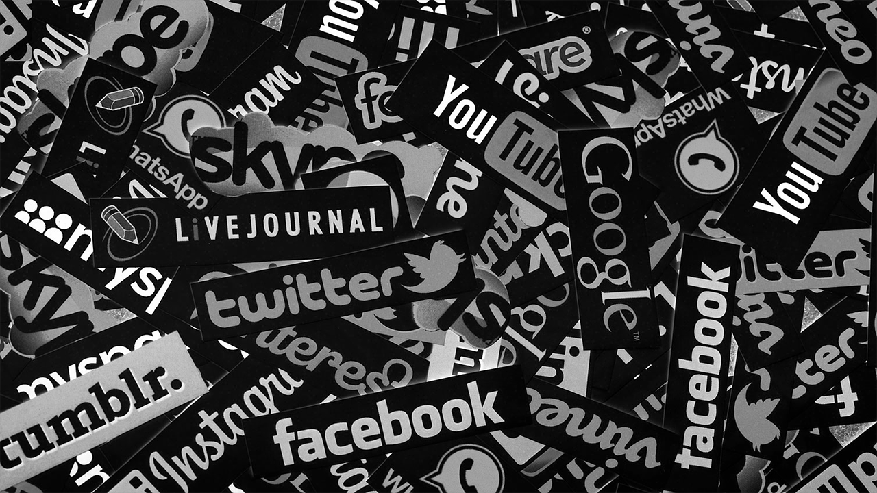 Social media scattered.